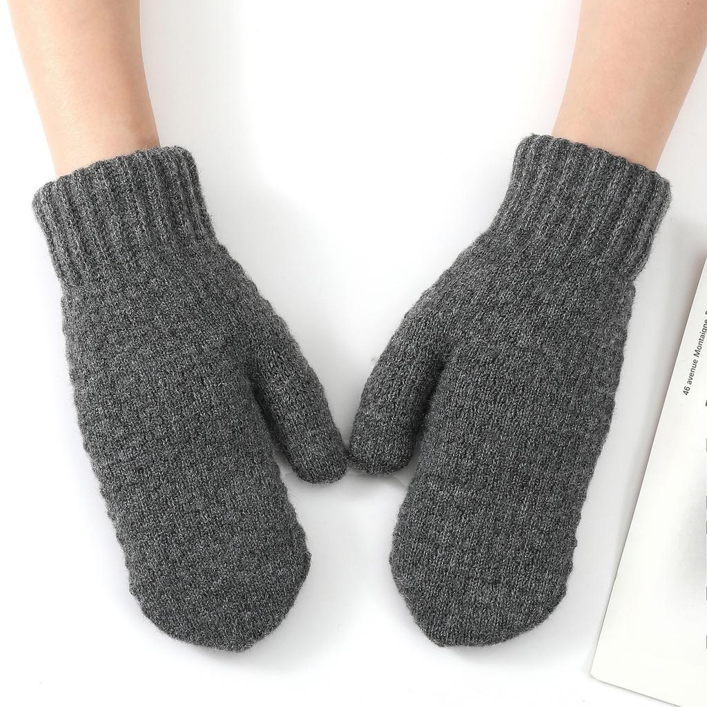Novas luvas de inverno com veludo e acolchoamento extra para ciclismo, que mantêm os braços aquecidos e protegidos do frio. Luvas de lã tricotada.