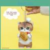 Mofusand Drowsy Monday Extending Life Overtime Cat Plush Keychain
