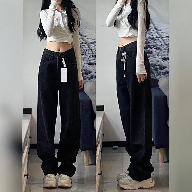 2024 Plus Size Women's Loose Harem Jeans - Slimming Pear-Shaped Fit for Spring & Autumn