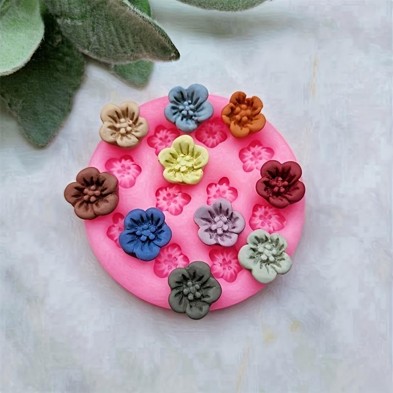 Cherry Blossom Silicone Mold for Polymer Clay, Mini Sakura Pendant Resin Casting Tool, DIY Supplies, Cherry Silicone Mold
