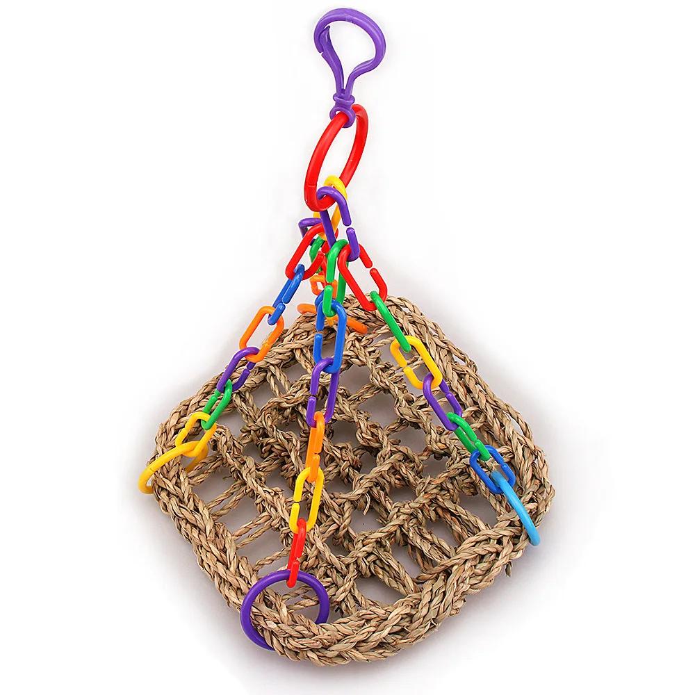 

Іграшки-гойдалки для папуг. Клітка для папуг, що висить. Іграшка для жувальних птахів. Килимок із морською травою.