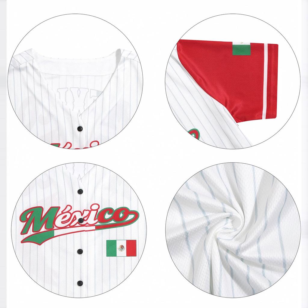 Unisex Baseballtrikot Print Knopfleiste Kurzarm Erwachsenen Sportbekleidung Oberteil Lockerer Sitz Gestreiftes Design