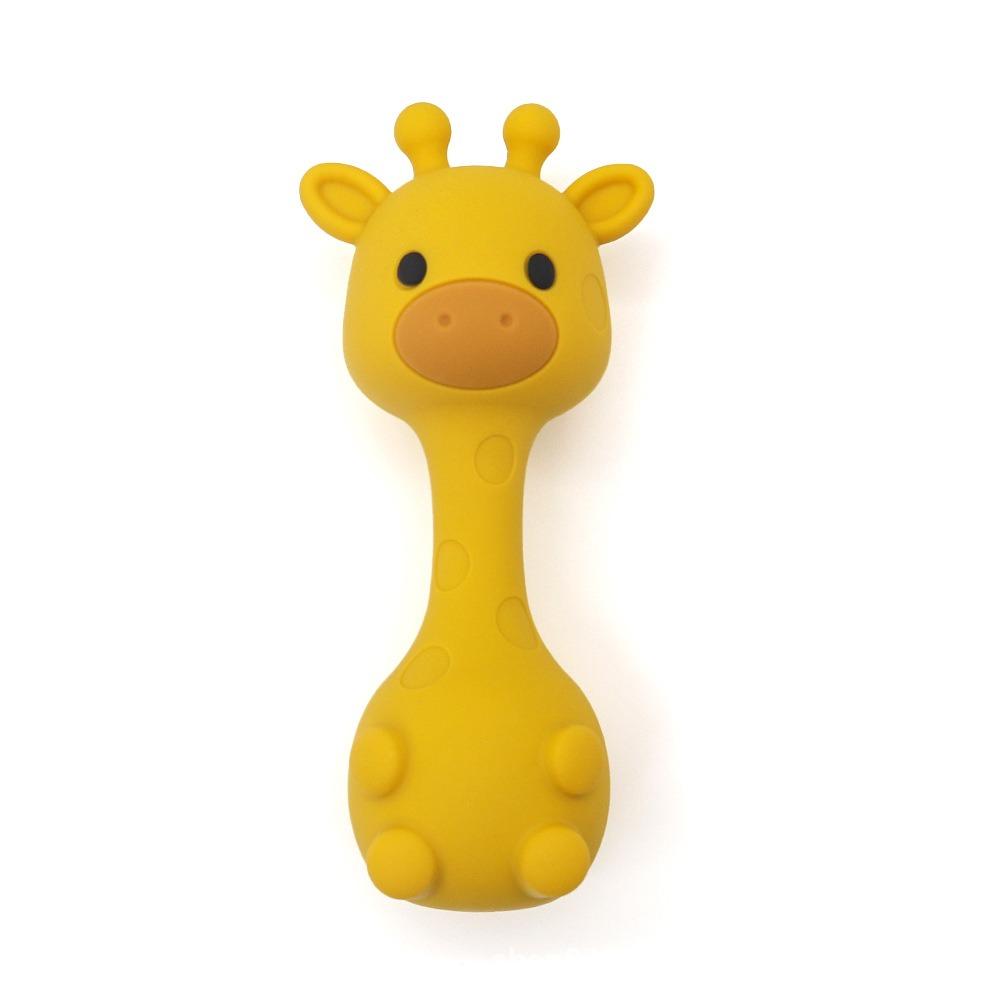 

Easy Grip Baby Silicone Rattle Teether Cartoon Shape Teeth Grinding Toy Infants Style-1