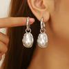New Baroque Style Imitation Pearls Earrings Alloy Irregular Shape Drop Dangle Earrings Gold Plated Pearls Ear Jewelry for Women