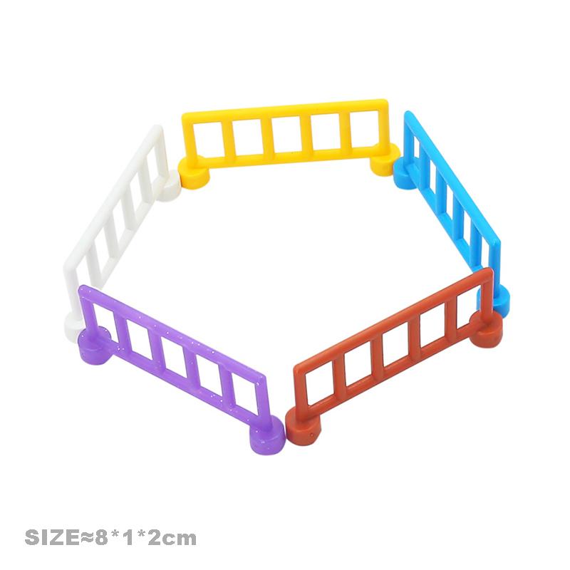 Große Bausteine Haus Zubehörteile Dach Fenster Wand Konstruktion Zusammenbauen Duplo Steine Lernspielzeug für Kinder Geschenk