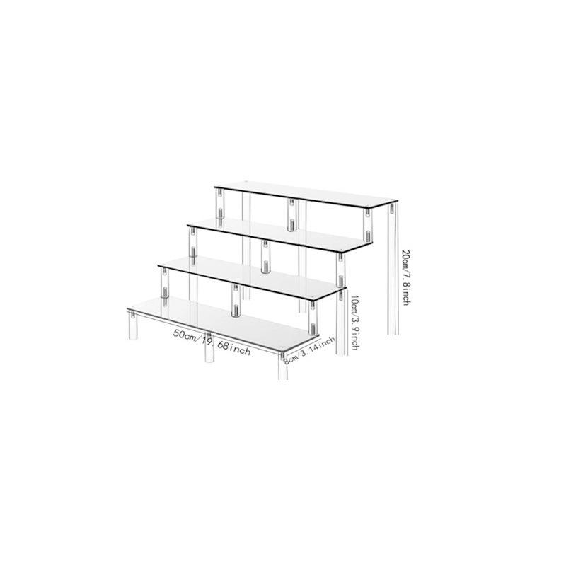 Acrylic Multi-layer Trapezoidal Display Stand for Figures & Jewelry