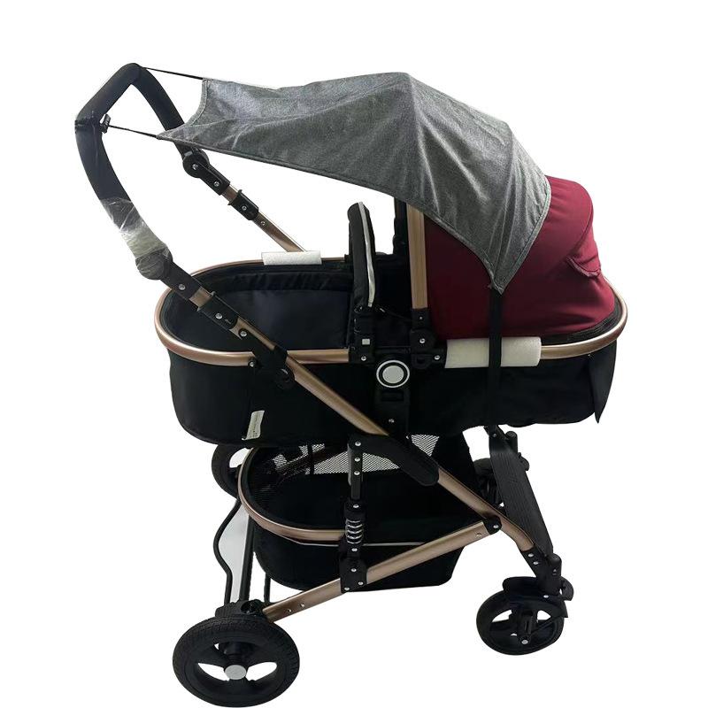 Babykinderwagen UV-beständiger Sonnenschutz, zweiseitiger Hochlandschafts-Babykinderwagenzubehör Sonnenschutzbezug, Schlafwannen-Universal