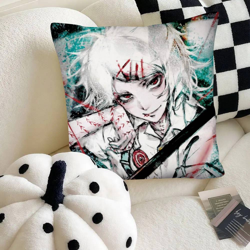 Colorful Ink Wash Anime Tokyo Ghoul Pillow Case Square Pillow Bedroom Sofa Leisure Comfort Cushion Car Home Decoration
