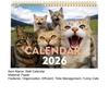 2026 Wall Calendar Funny Cats Wall Hanging Calendar Jan.2026 - Dec.2026 12-Month Planner for Home Office