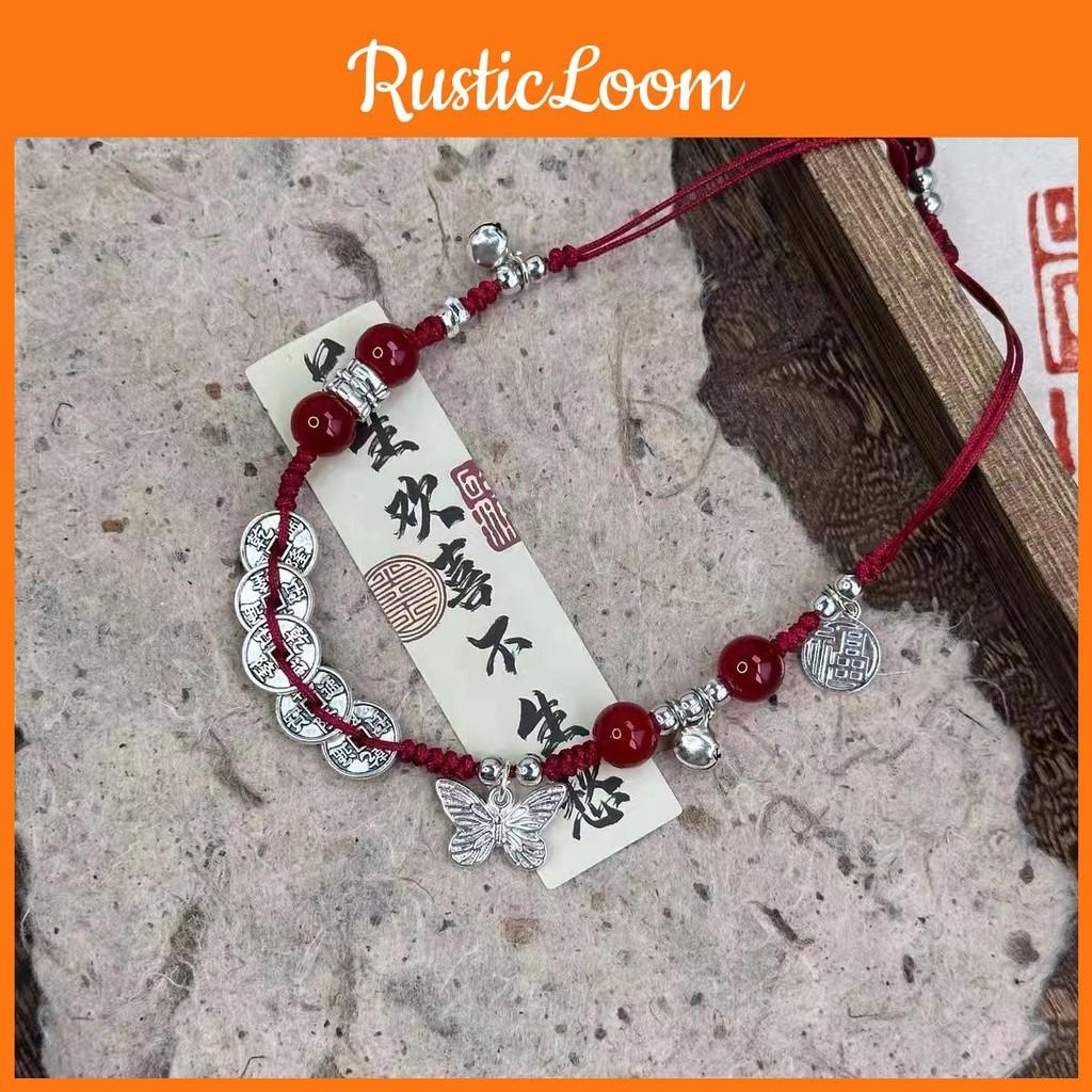 Geometric Alloy Handcrafted Bracelet With Bells Unique New Chinese Design For Women