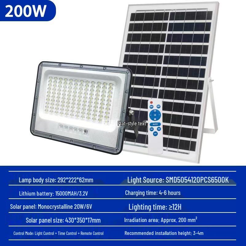 High-Brightness LED Solar Spotlight with Aluminum Shell for Outdoor Use