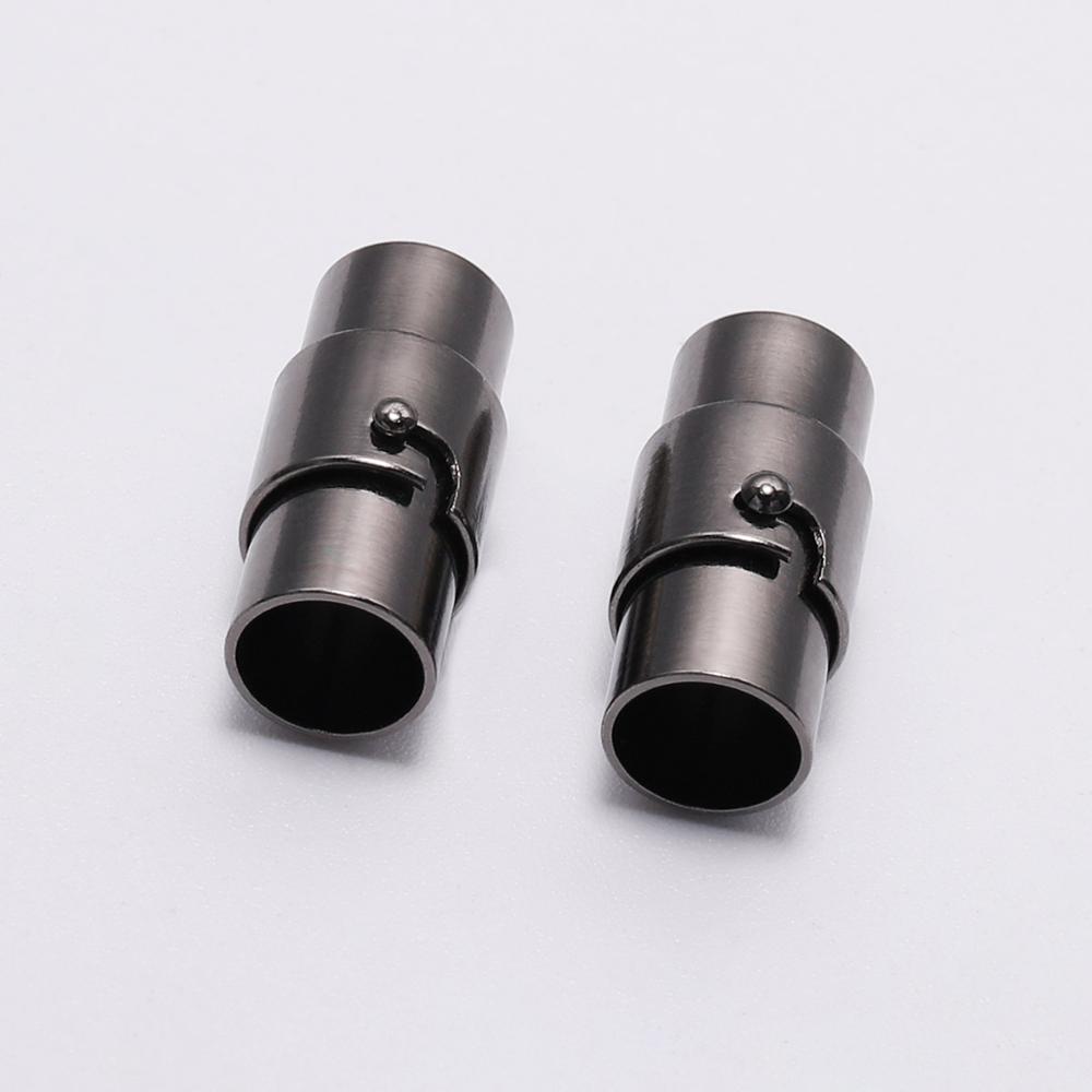 10pcs/lot 3 4 5 6 8 10mm Strong Magnetic Clasps With Locking Mechanism Leather Cord End Cap Connectors For DIY Jewelry Making