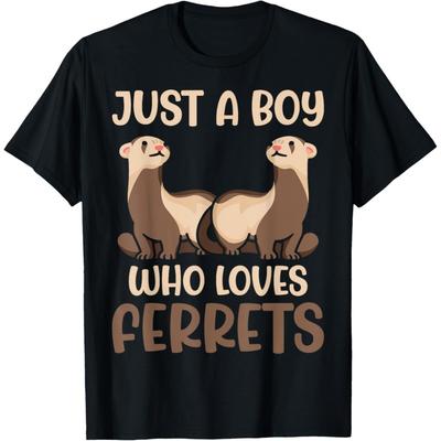Frettchen-Liebhaber Nur ein Junge, der Frettchen liebt T-Shirt