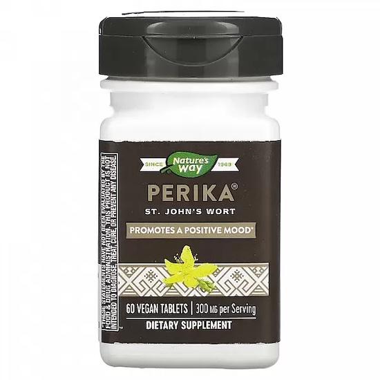 

Nature s Way - Періка, вул. Звіробій, 300 мг, 60 веганських таблеток