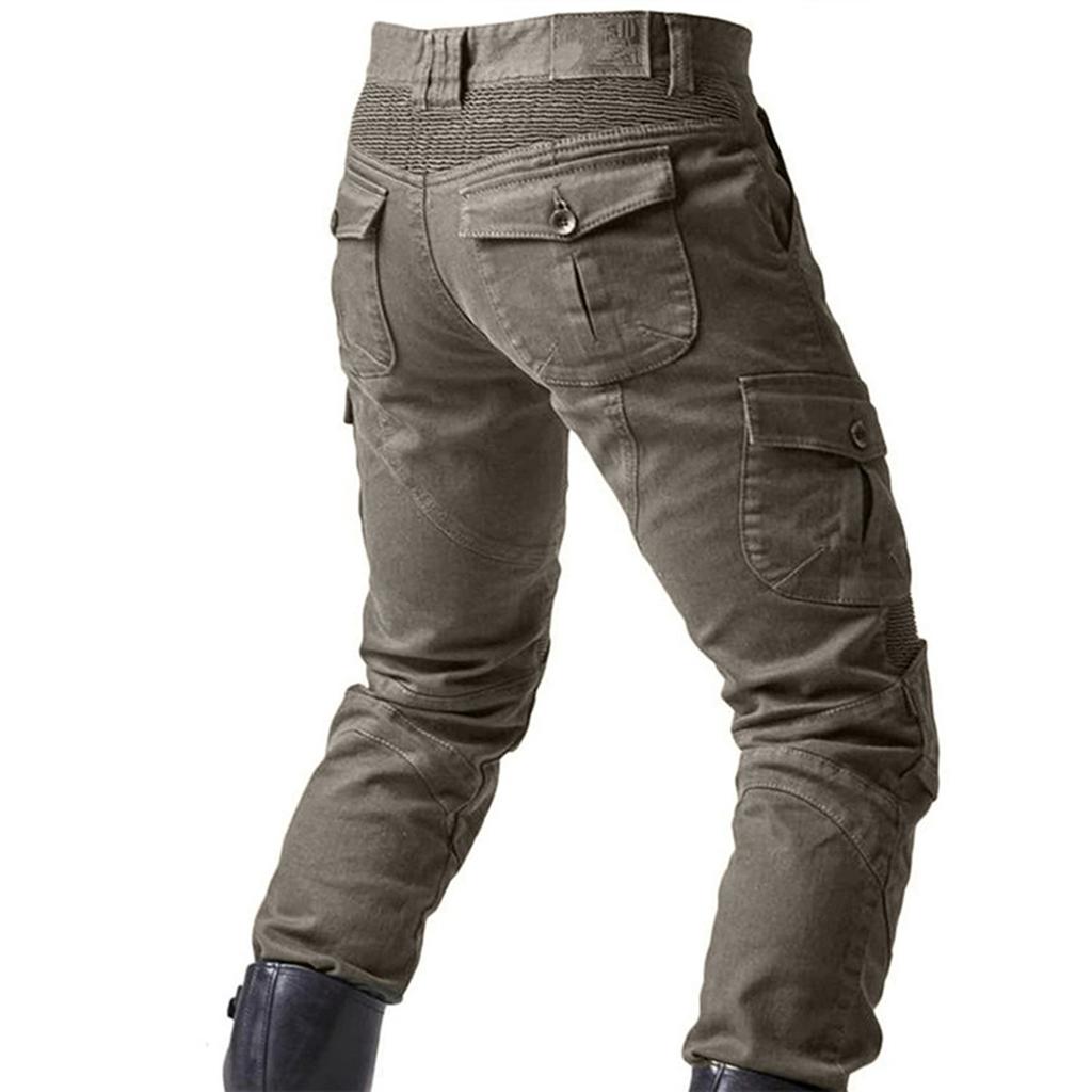 Jeans da ciclismo da uomo Motociclo Anticaduta Traspirante Resistente all'usura Salopette Quattro Stagioni