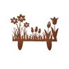 1Pc Wrought Iron Wildflower Decoration, Country Garden Decoration, Charming Flower Design, Independent Outdoor Sculpture, Suitable for Outdoor Courty