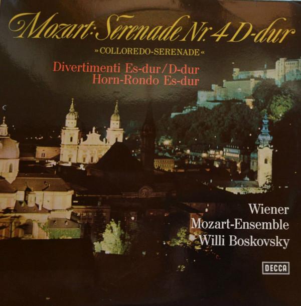 

LP Record WOLFGANG AMADEUS MOZART WIENER MO Serenade Nr. 4 DDur Rondo Fr Ho 648079DT DECCA 1968 Germany Classical Used