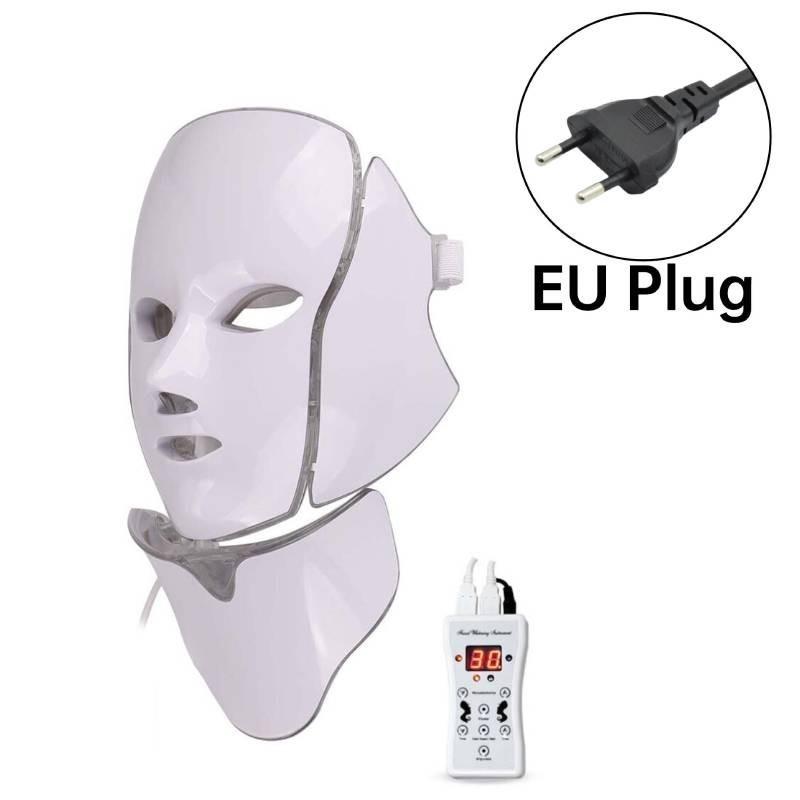 

Фотонная 7-светодиодная маска для лица и шеи, инструмент для красоты, терапия, средство против морщин, антивозрастной инструмент EU