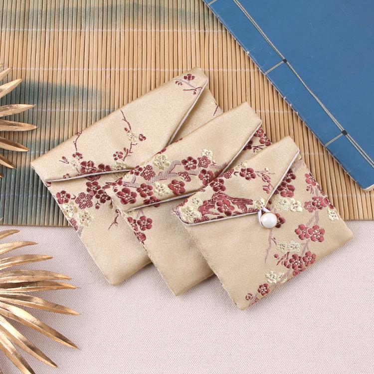 Brocade Zipper Jewelry Pouches and Boxes - Cloth Bracelet Bags for Jewelry Packaging