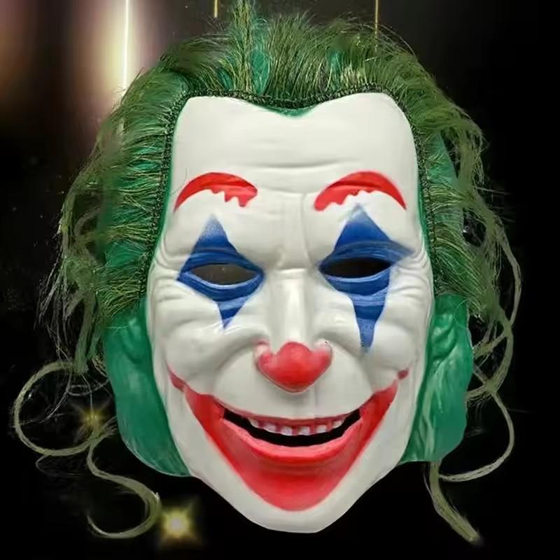Masca Joker de Halloween Cosplay Costum de Clown Recuzită de Petrecere Față Completă Amuzant Teror Decorare Accesorii Costum