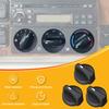 3PCS AC Heater Blower Fan Climate Control Knobs Switch Button for Peterbilt 330 335 357 367 375 378 379 384 386 387 Chrome/Black
