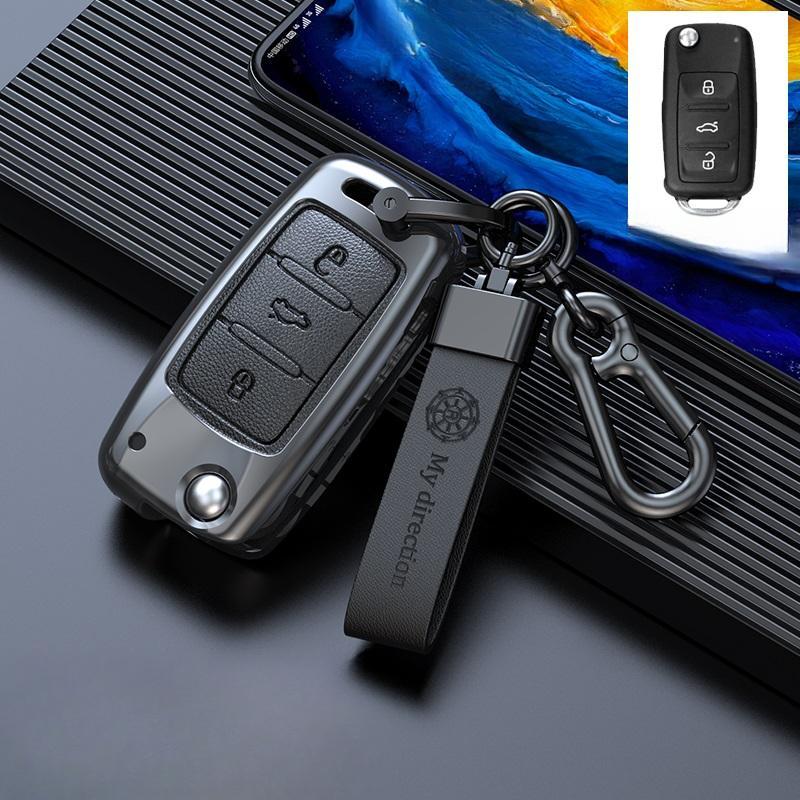 For VW Volkswagen Polo Golf 4 5 6 7 T5 MK7 Tiguan Passat B6 B5 Octavia A5 A7 Leon FR 2 Ibiza Area Car Key Case Cover