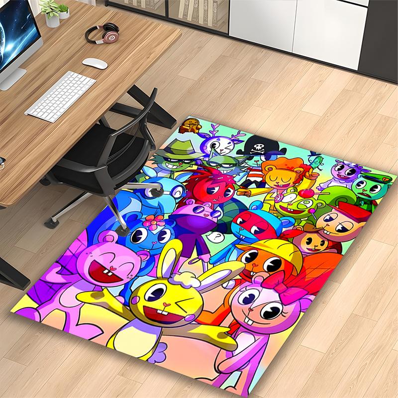 1pc Digital Printed Chair Rug for Home Office Use, Pobby Playtime (2) Carpet Appropriate for All Seasons, Soft Area Carpet