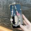 Pearl Crystal Bead Phone Strap Wrist Chain Mobile Phone Lanyard Cell Phone Chain  Women/Lady/Girl