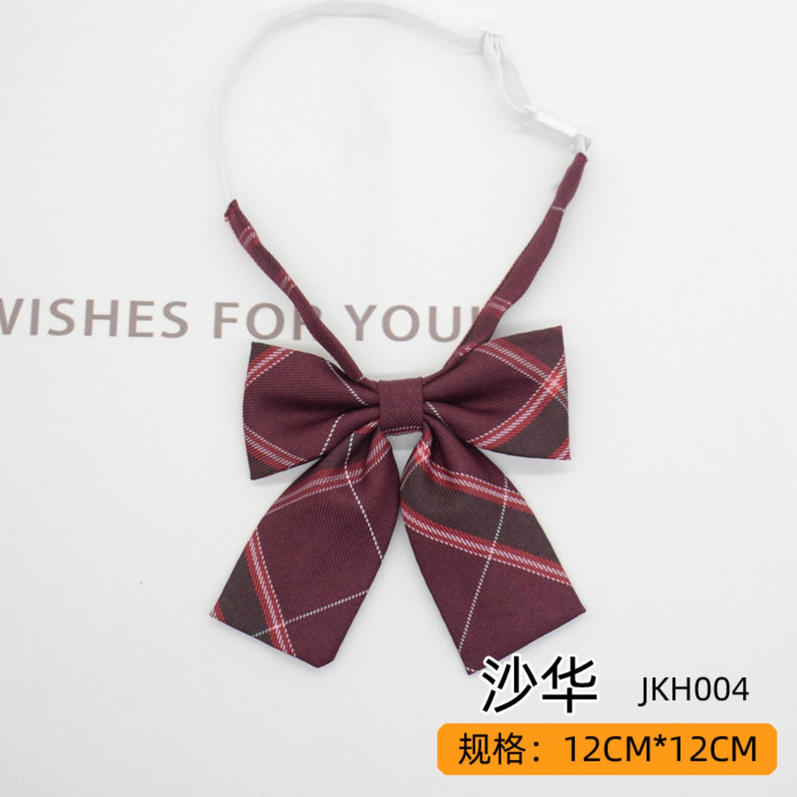 

Галстук JK без узла Аксессуары для школьной формы Клетчатый галстук-бабочка Цветок для воротника One Size