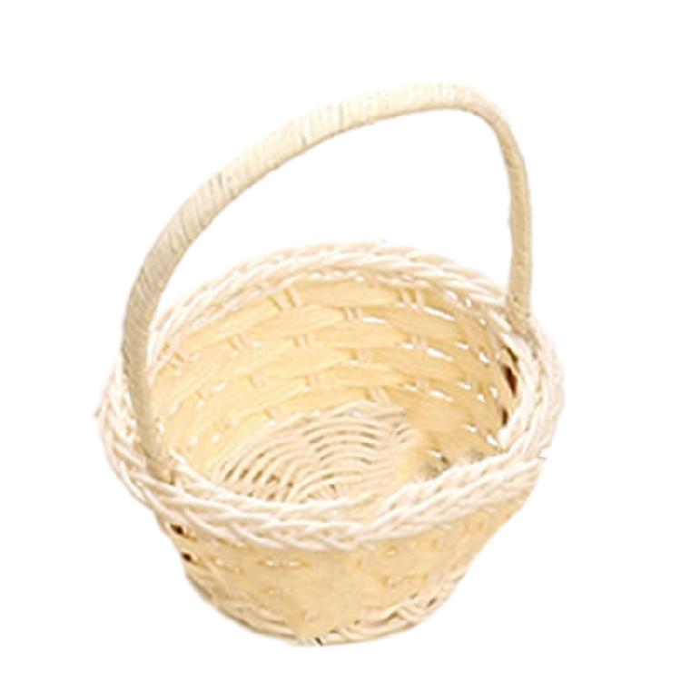 

Convenient Wicker Basket Hand Woven Baskets with Handle Flower Basket for Picnic