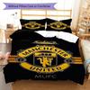 Set Lenzuola Trapunta Manchester United Copripiumino Federa Decorazione Casa Regalo di Compleanno (1 * copripiumino + 2 * federa, senza nucleo)