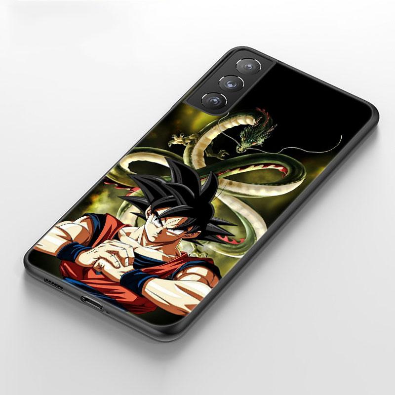 Anime Son Goku Super Saiya Case For Samsung Galaxy S20 S21 FE S10 Lite Note 20 10 Lite S8 S9 + S10E S10 Plus Ultra Black Cover