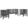 VidaXL Garden Lounge Set 3 Pcs, Patio Seating, Furniture Set, Outdoor Backyard Terrace Furniture, Grey Wood 825144