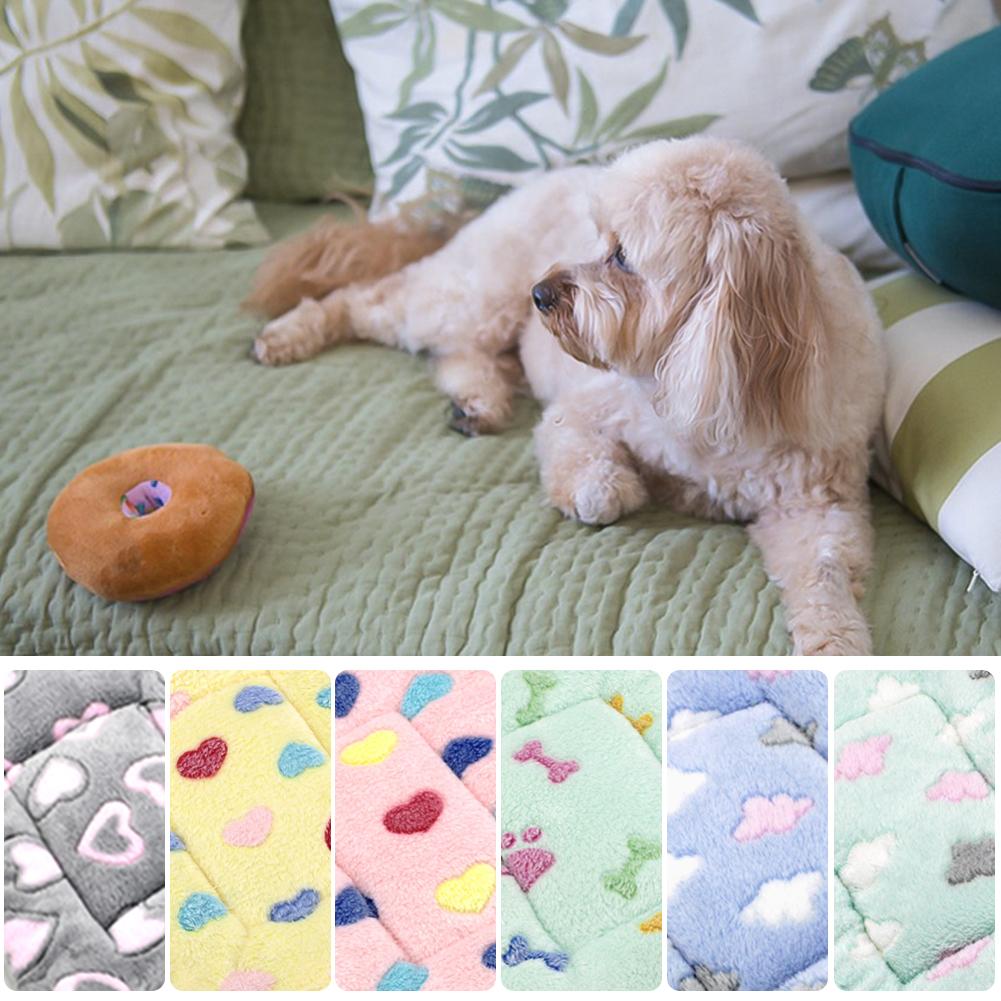 Flannel Pet Mat Dog Bed Cat Bed Thicken Sleeping Mat Dog Blanket Mat For Puppy Kitten Pet Dog Bed for Small Large Dogs Pet Rug