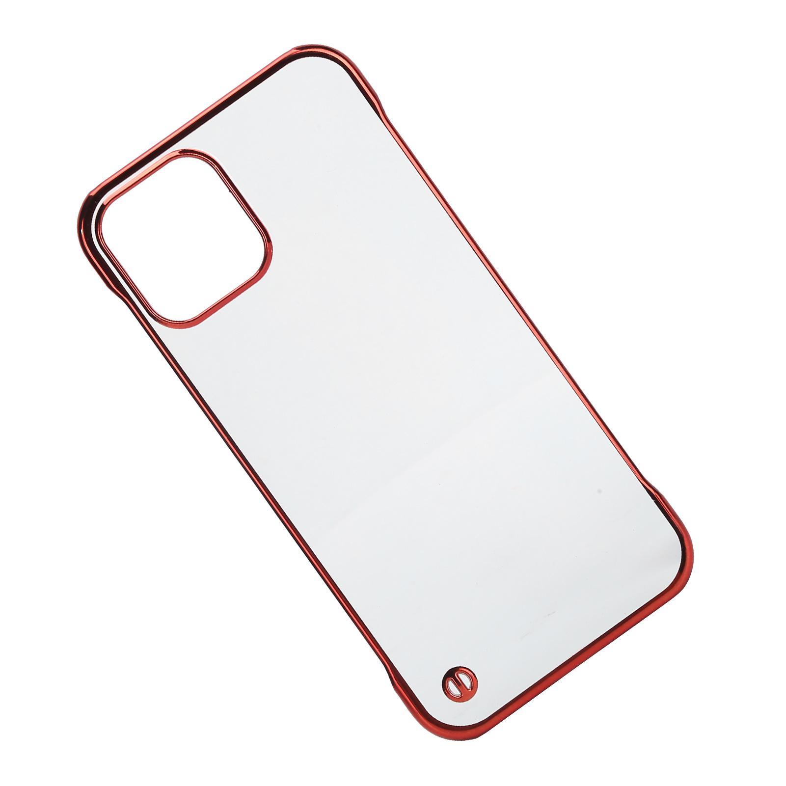 Electroplated Hard PC Phone Case for Iphone 12 Half Border Transparent Moblie Phone Cover