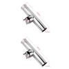 Alastin White Fishing Rod Holders Stainless Steel 360 Degrees Rotation Clamp on Marine Hardware Adjustable Boat Accessories