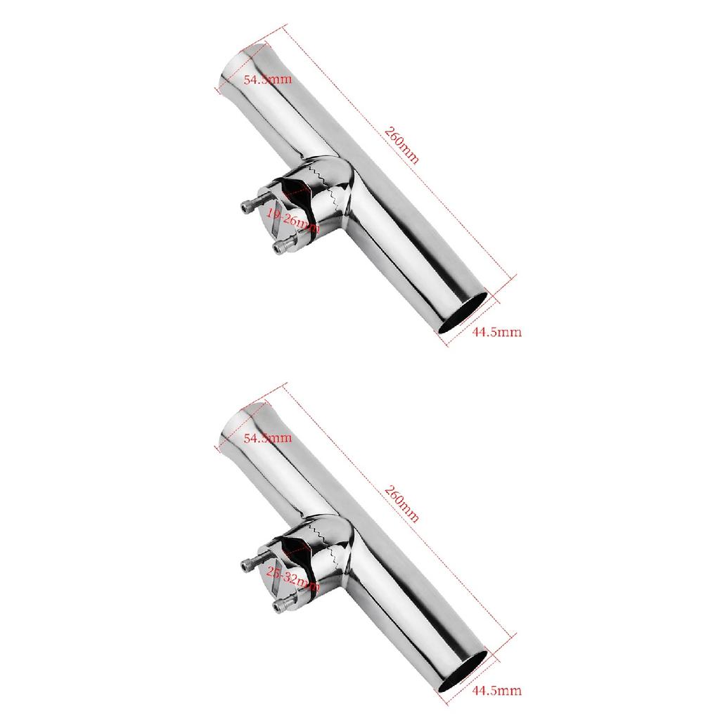 Alastin White Fishing Rod Holders Stainless Steel 360 Degrees Rotation Clamp on Marine Hardware Adjustable Boat Accessories