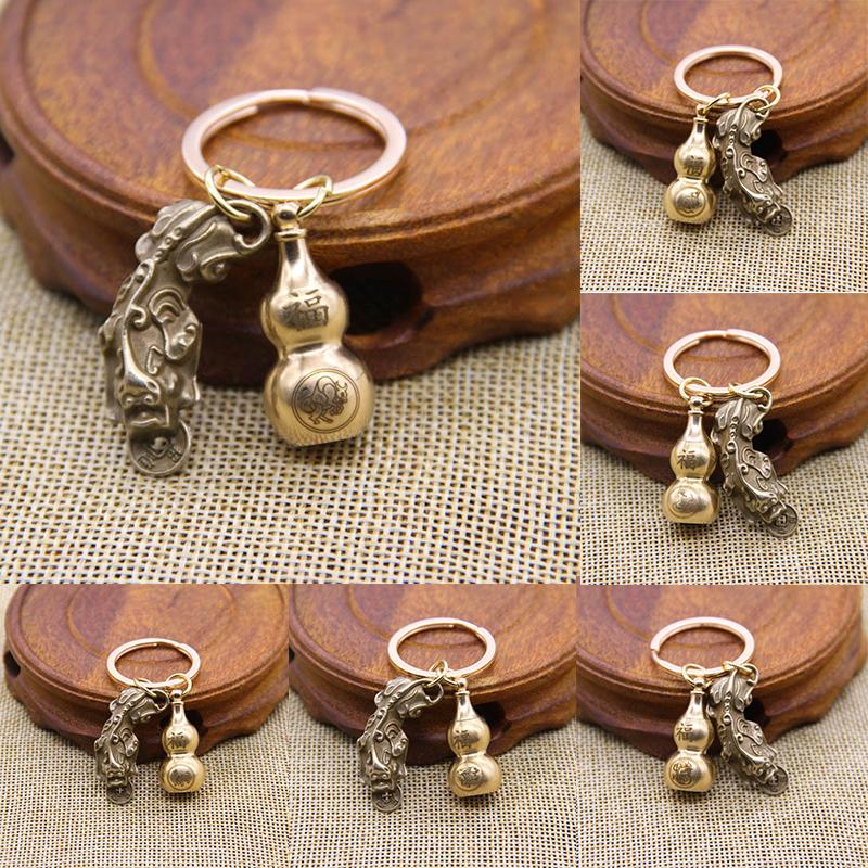 Buy Exquisite Wealth Feng Shui Antique Coin Zodiac Animal Keychain ...