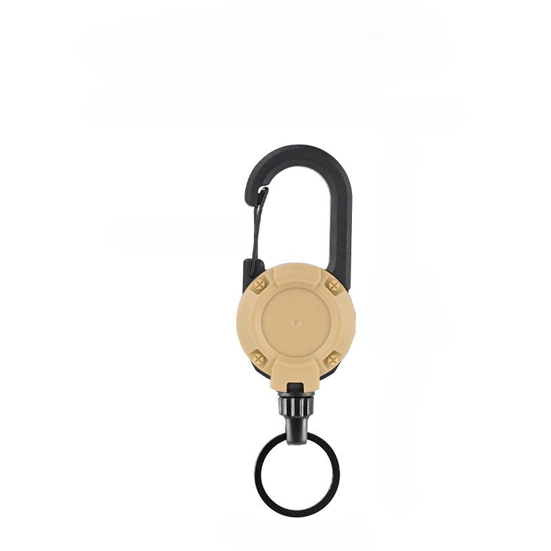 1Pcs Anti-diebstahl Metall Einfach-zu-ziehen Schnalle Seil Elastische Schlüsselbund Sportliche Einziehbare Schlüssel Ring Anti verloren Yoyo Ski Pass ID Karte