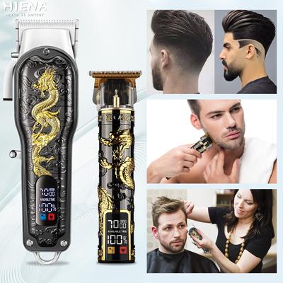 Neu im professionellen Friseur-Haarschneide-Set, wiederaufladbar, elektrische Finish-Schneidemaschine, Bartschneider, Rasierer, kabellos, USB-Drache