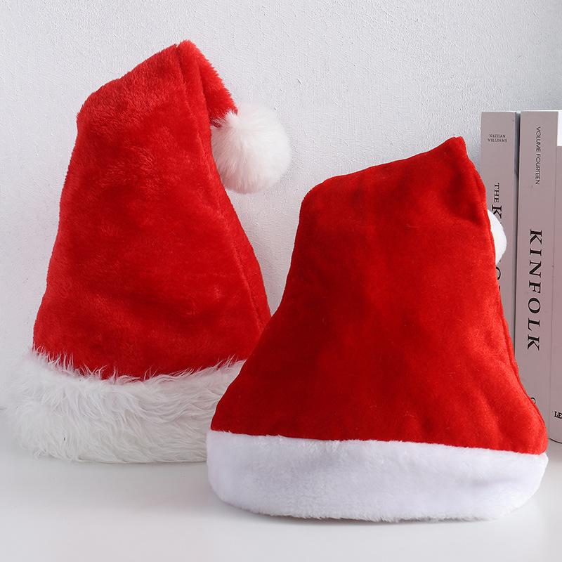 Adult Christmas Ball Upscale Christmas Hat Padded Warm Christmas Hat Plush Christmas Hat for Children Upscale Hat.