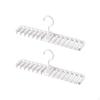 Belt Tie Rack, MultiFunctional Organizer, Closet Hanger, SpaceSaving Hook White 14 Slots