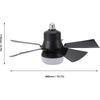 Dpofirs Light Ceiling Fan with Light and Remote, 3000‑6500K Dimmable LED Ceiling Fan with Timer, E26 Light Bulb Screw in Ceiling Fan for Bedroom,