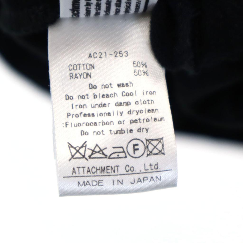 ATTACHMENT Made in Japan Wool Blend Riders pea coat 2 black Men's Used