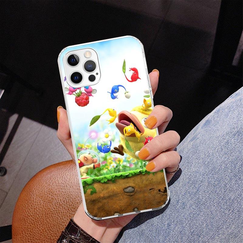 

Game P-PikminS 4 Phone Case For iPhone 17 Air 16 Pro Max 16E 15 + 14 Plus 11 12 13 Mini 7 8 SE Gift Print Cover Fundas iPhone 11