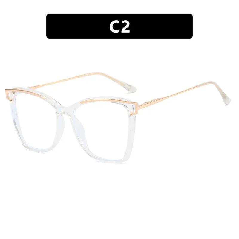  TR90 Anti-Blue Light Retro Women Glasses Frames Oversize Optical Eyeglasses Frame
