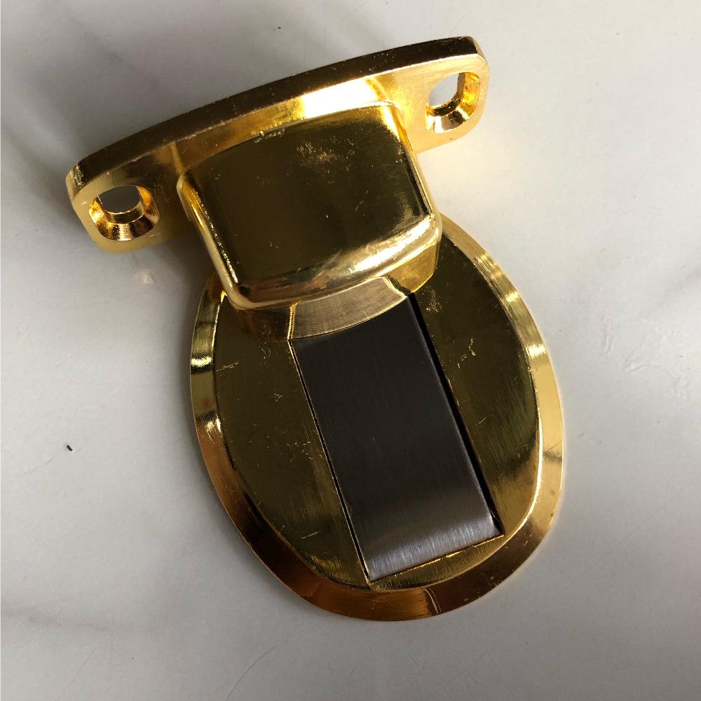 Invisible Magnetic Door Stopper Bumper - Zinc Alloy, No-Punch, Anti-Collision, Wooden Doors
