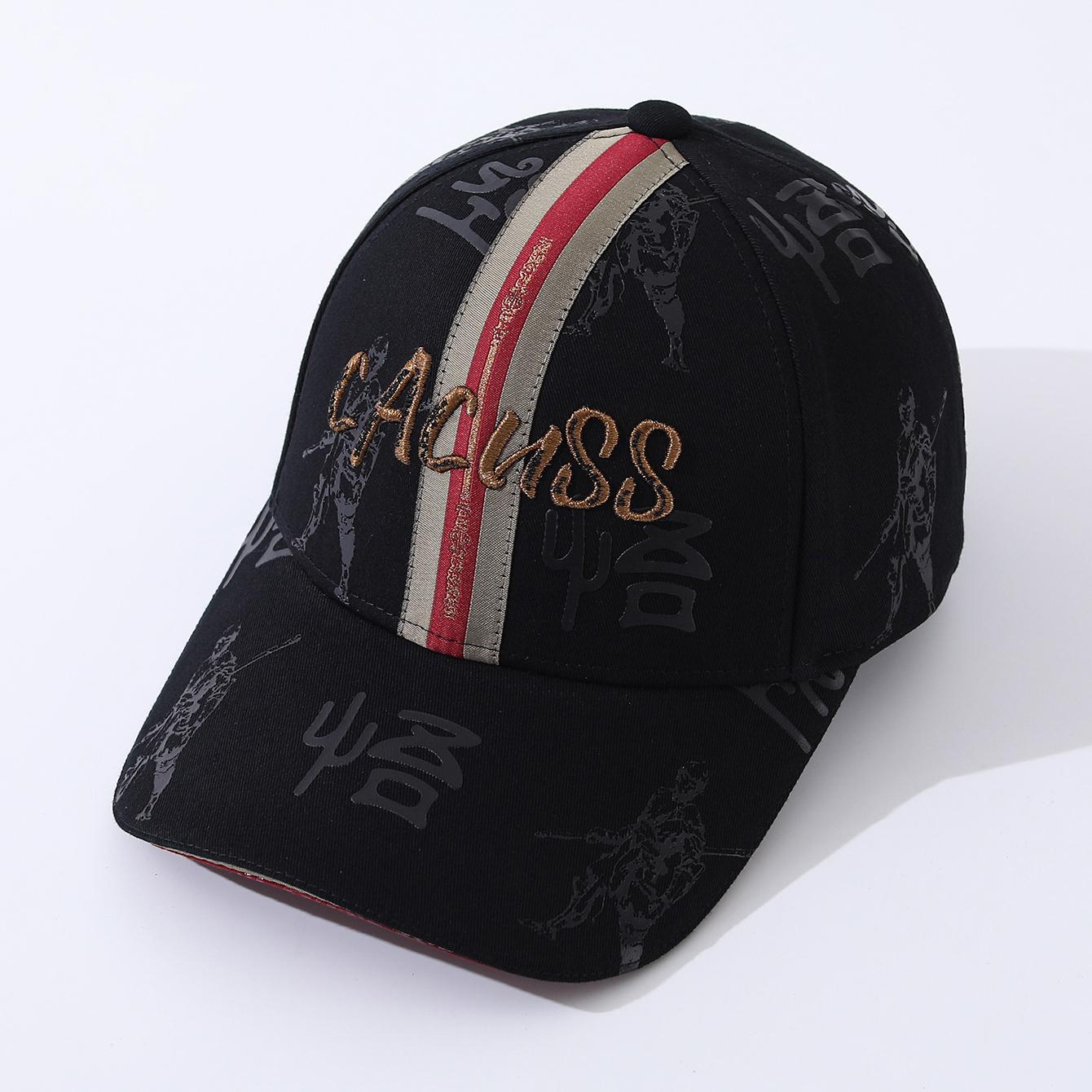 

Embroidered heavy-duty letter baseball cap - Great Master Sun Wukong element beanie - Big headband - Adjustable sun hat One Size