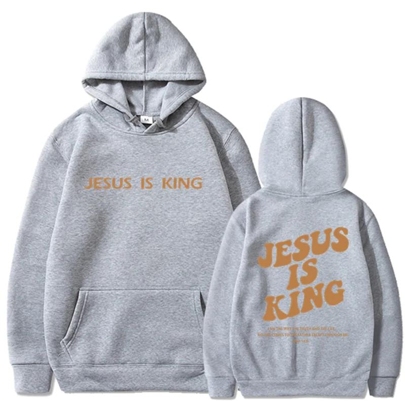 Jesus IS King Hoodie Sweatshirt Men's and Women's Harajuku Pullover Street Clothing High Quality Hot Selling Top
