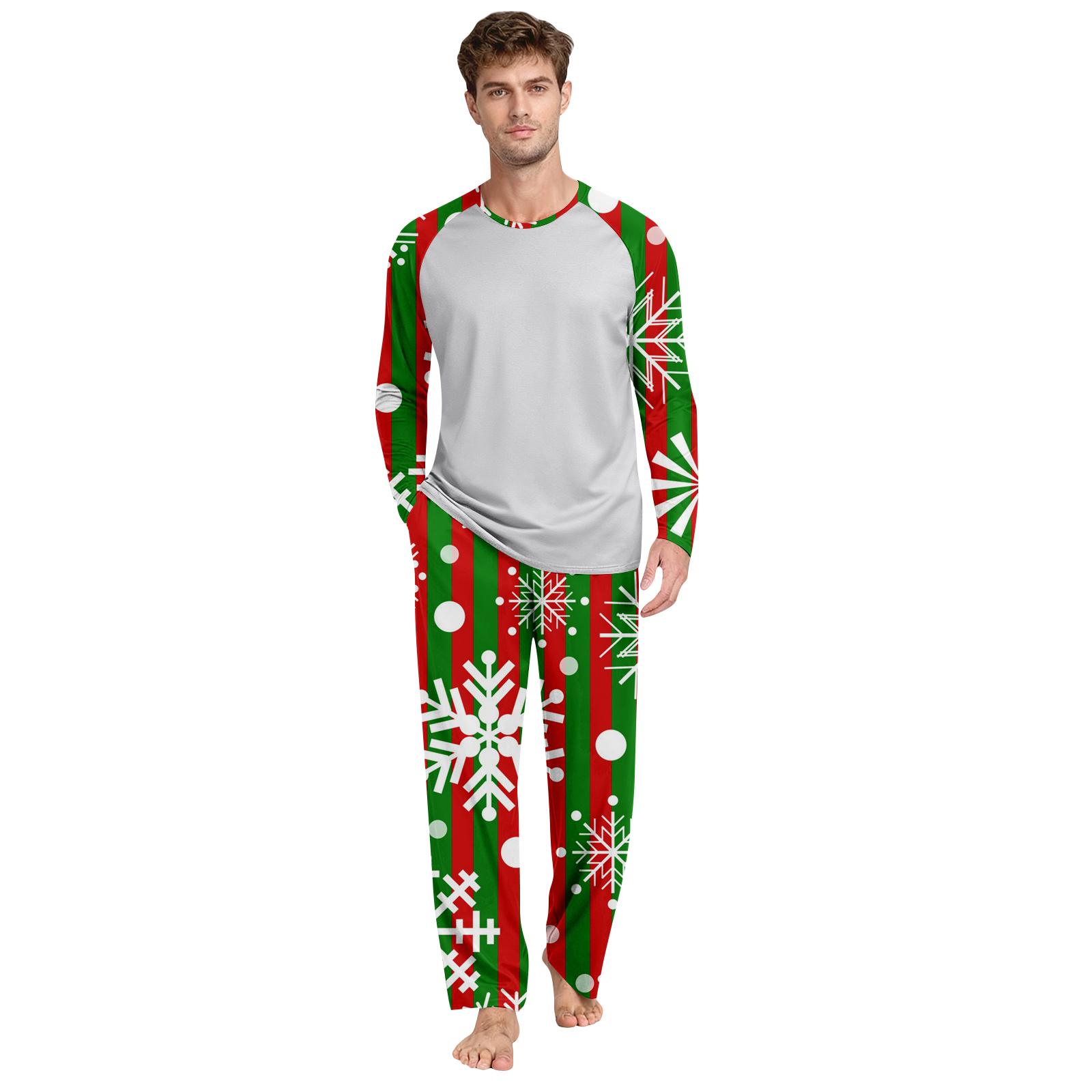 

Мужской топ с принтом и круглым вырезом, повседневный, удобный, с длинными рукавами, брюки, пижамный комплект XXL